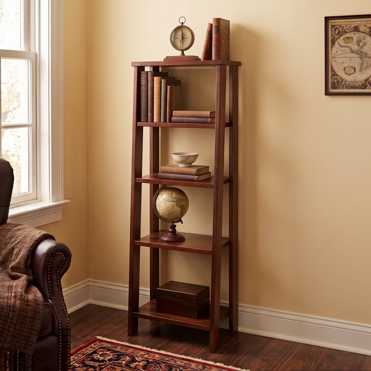 Elk Creek Living 4-Tier Ladder Bookshelf