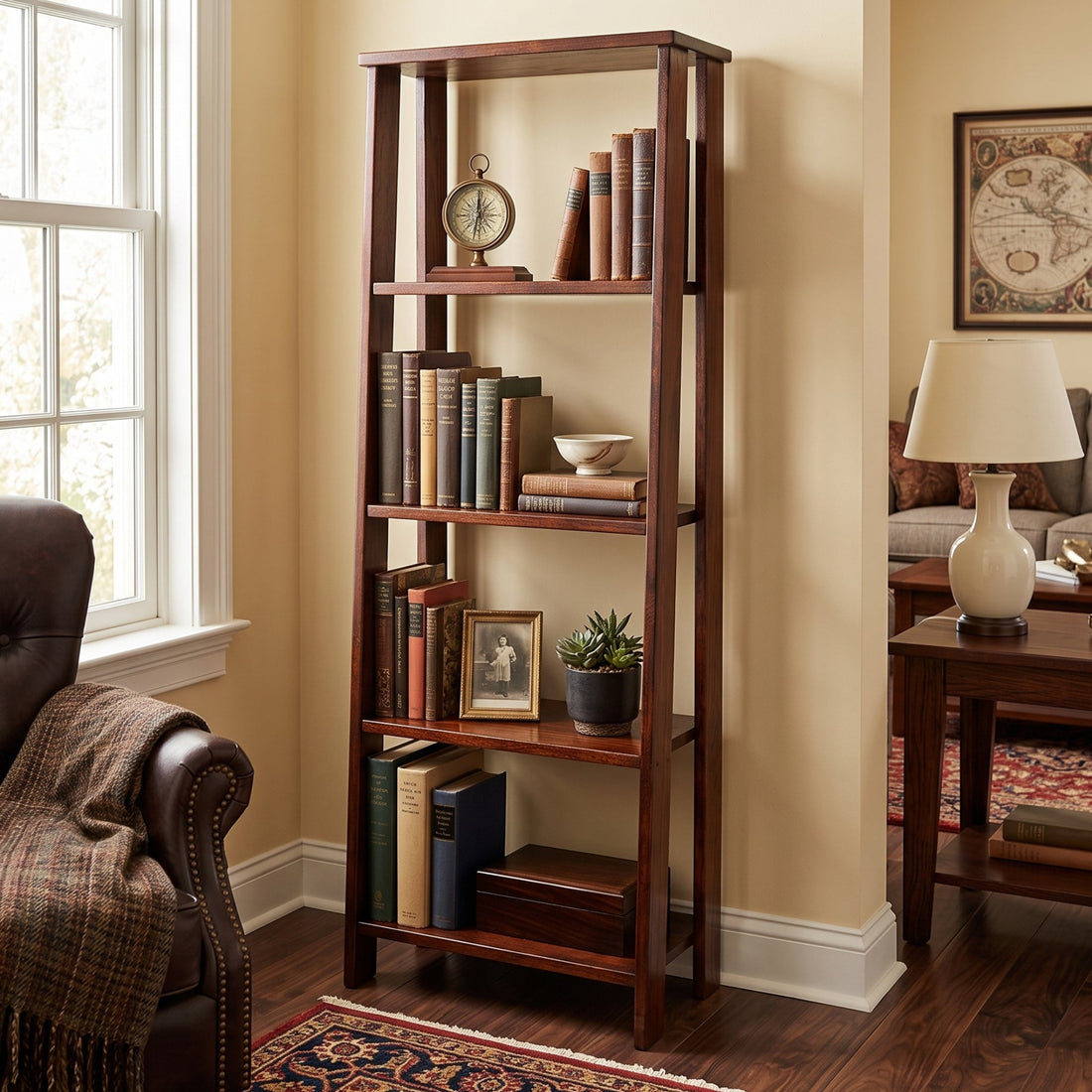 Elk Creek Living 4-Tier Ladder Bookshelf