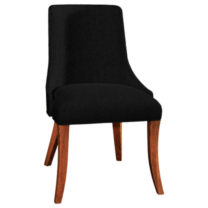 Fairfield Chair in Cherry with Malaguania Stain and Black fabric