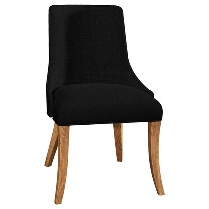 Fairfield Chair in Cherry with Natural Stain and Black fabric
