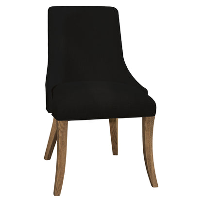 Fairfield Chair in Oak with American Antique Stain and Black fabric
