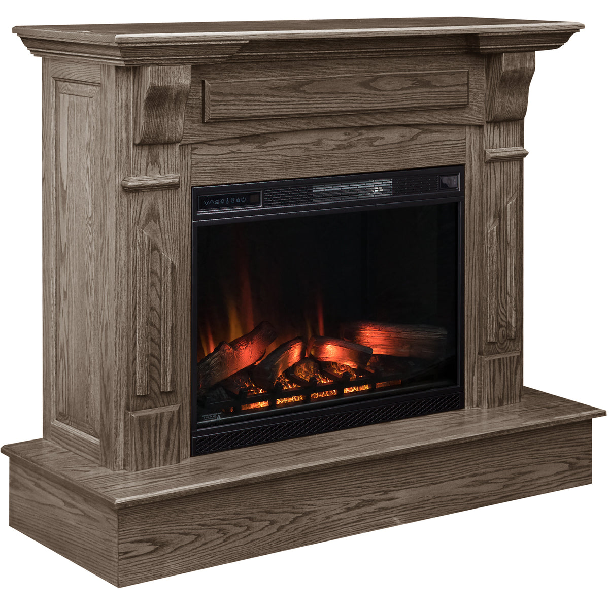 Fairview Fireplace in Driftwood Stain