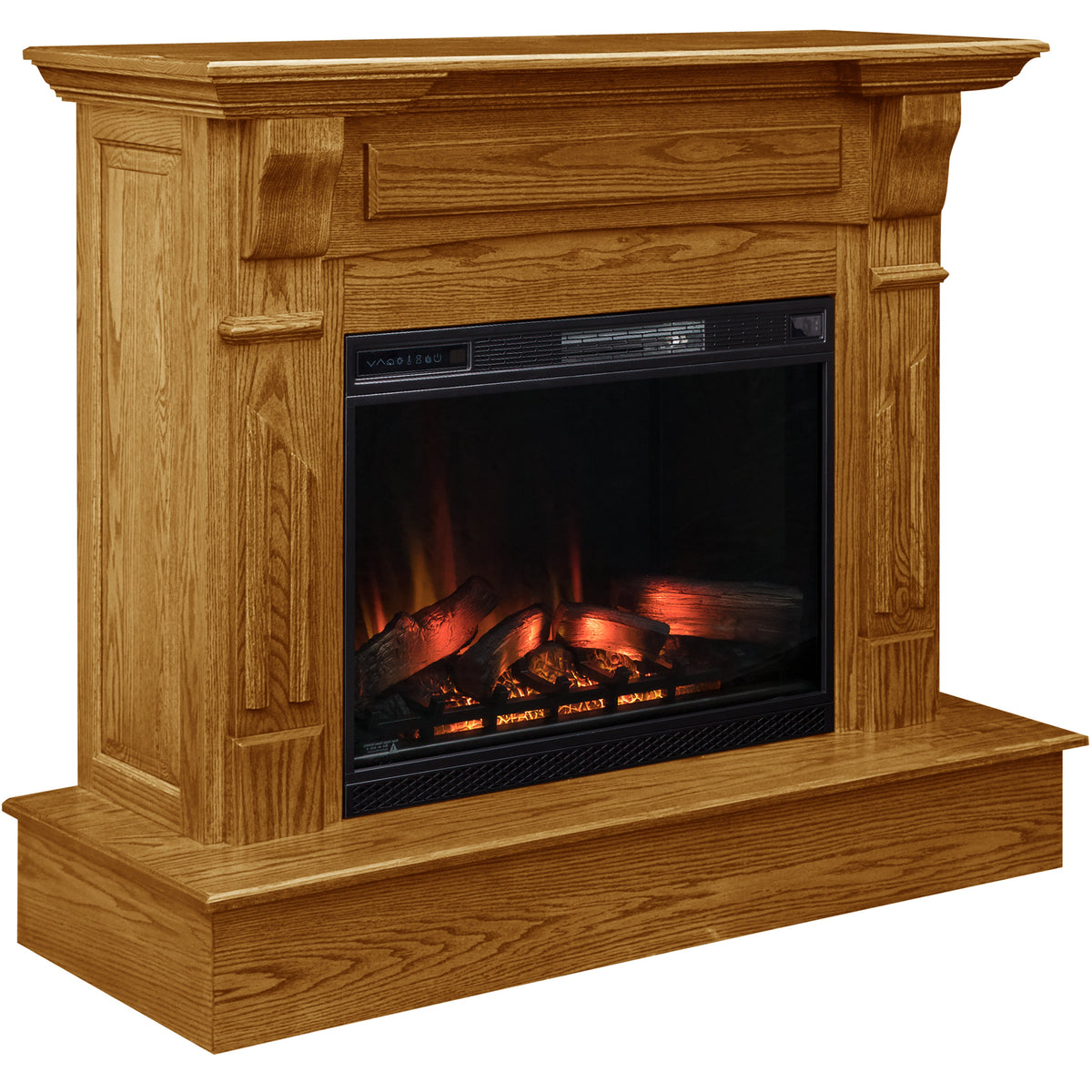 Fairview Fireplace in Golden Pecan Stain