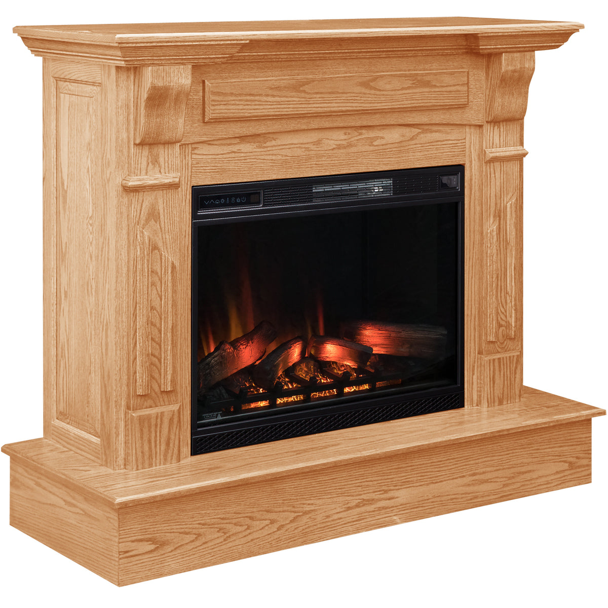 Fairview Fireplace in Natural Stain