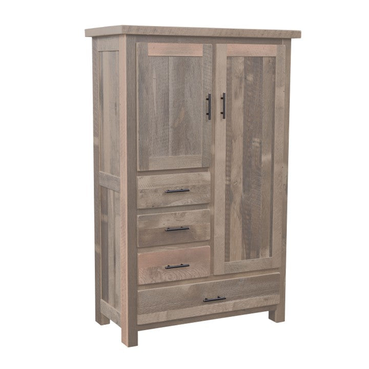 Legacy Estate Rowan Barnwood 4-Drawer Armoire