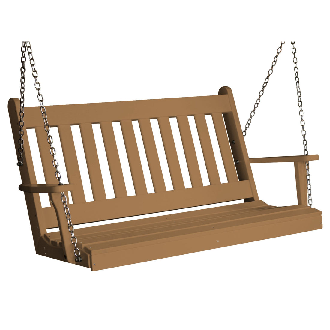 Keystone Amish Co. 5 Foot Franklin Poly Composite Porch Swing, Cedar