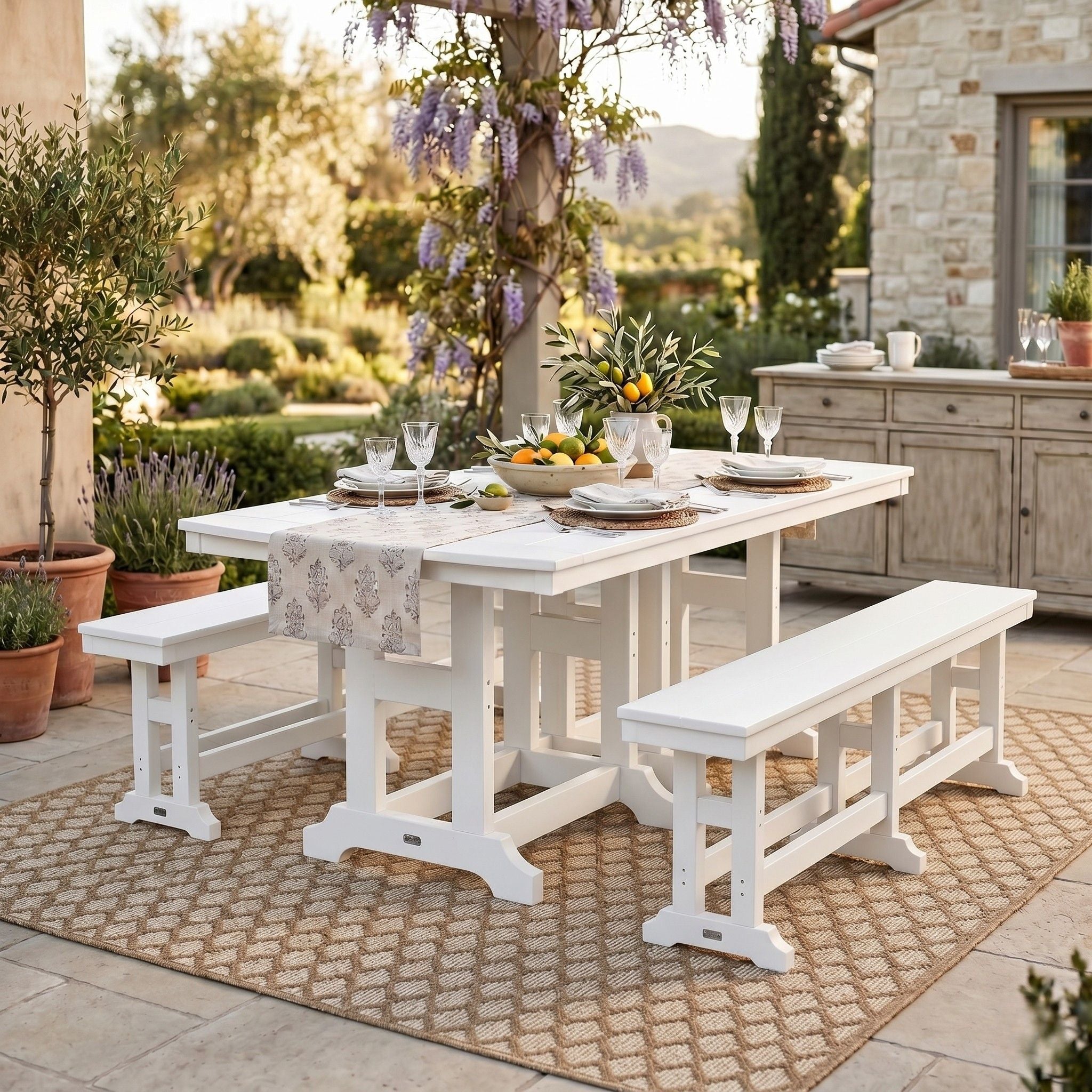Berlin Gardens Garden Classic Rectangular Poly Lumber Dining Set