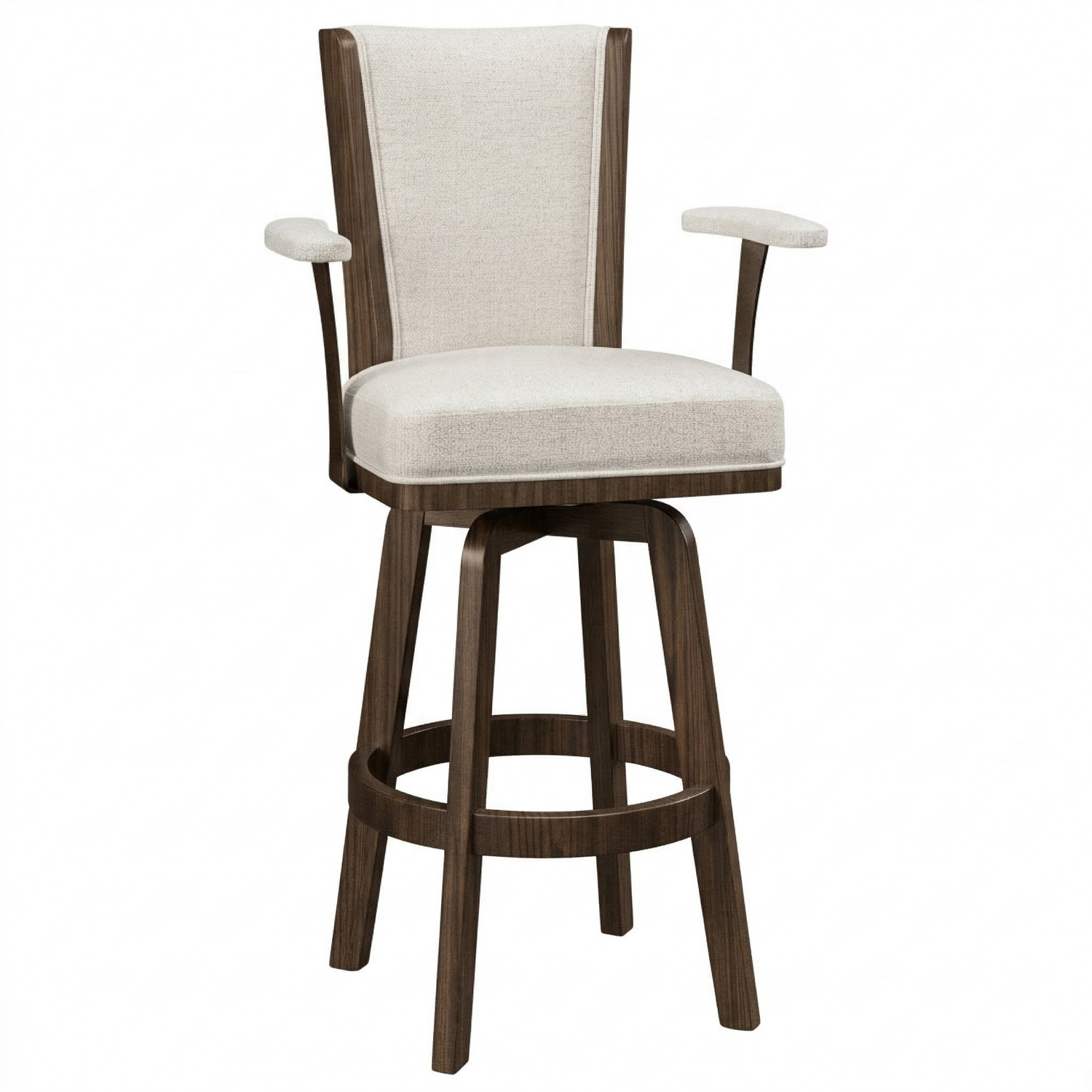 Hoosier Timbercraft Adams Swivel Arm Oak Barstool
