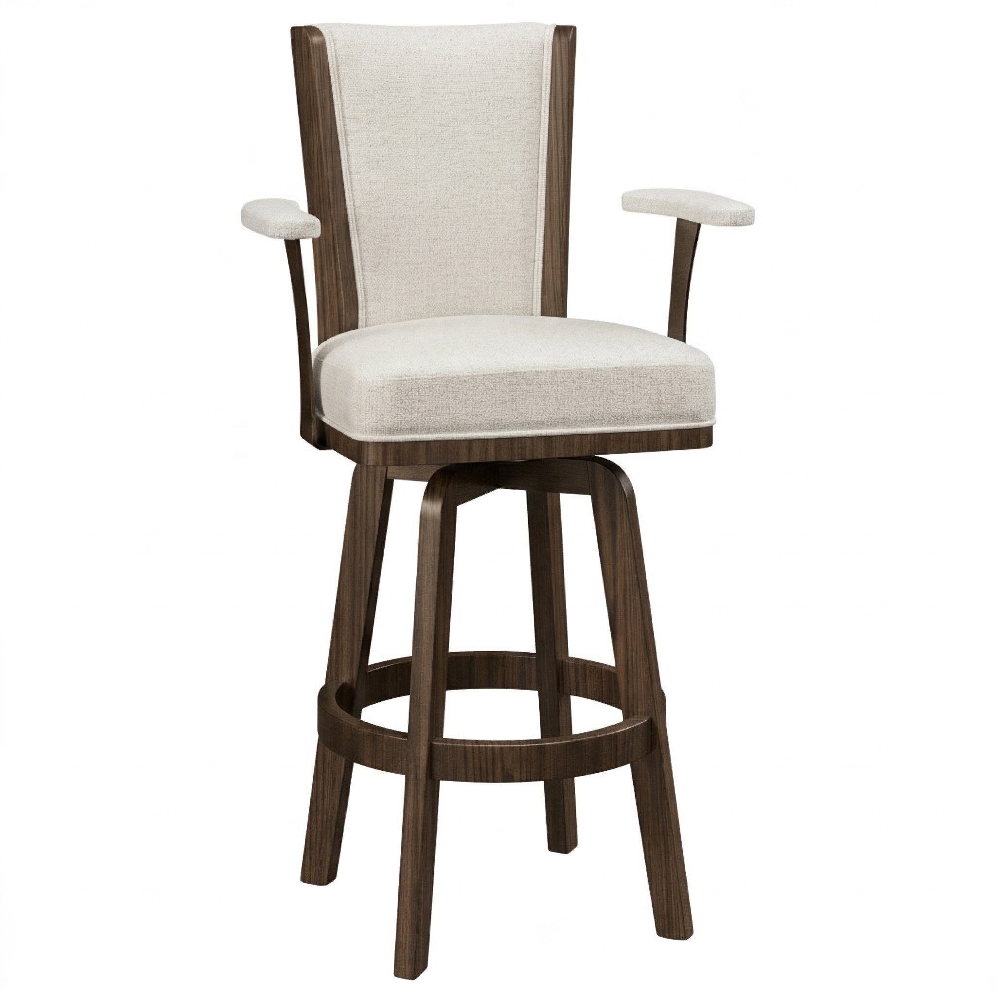 Hoosier Timbercraft Adams Swivel Arm Oak Barstool