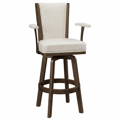 Hoosier Timbercraft Adams Swivel Arm Oak Barstool