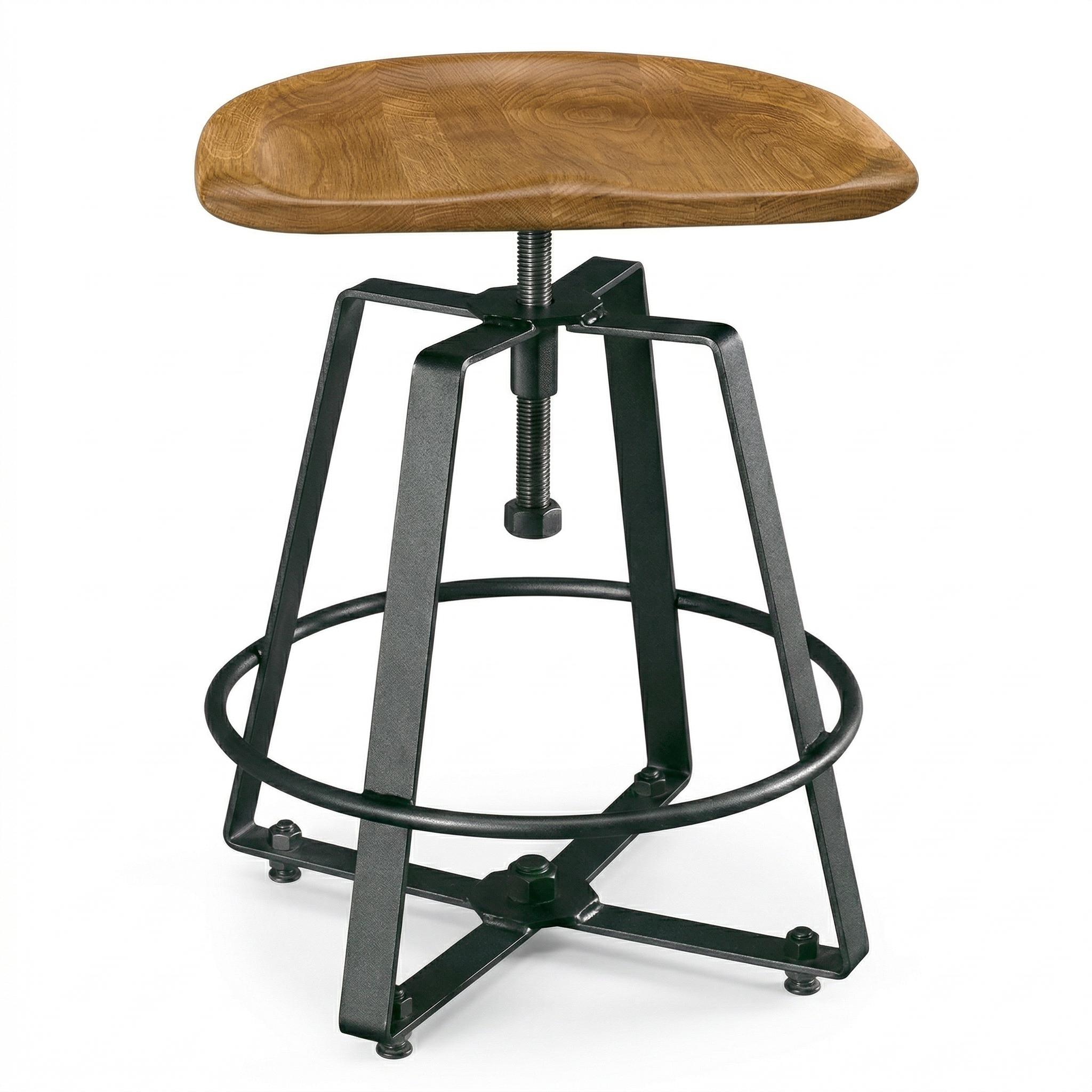 Hoosier Timbercraft Whitley Maple Backless Barstool