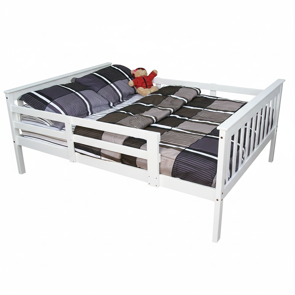 Versaloft Mission Amish Made Kids Bed Frame with Guardrails