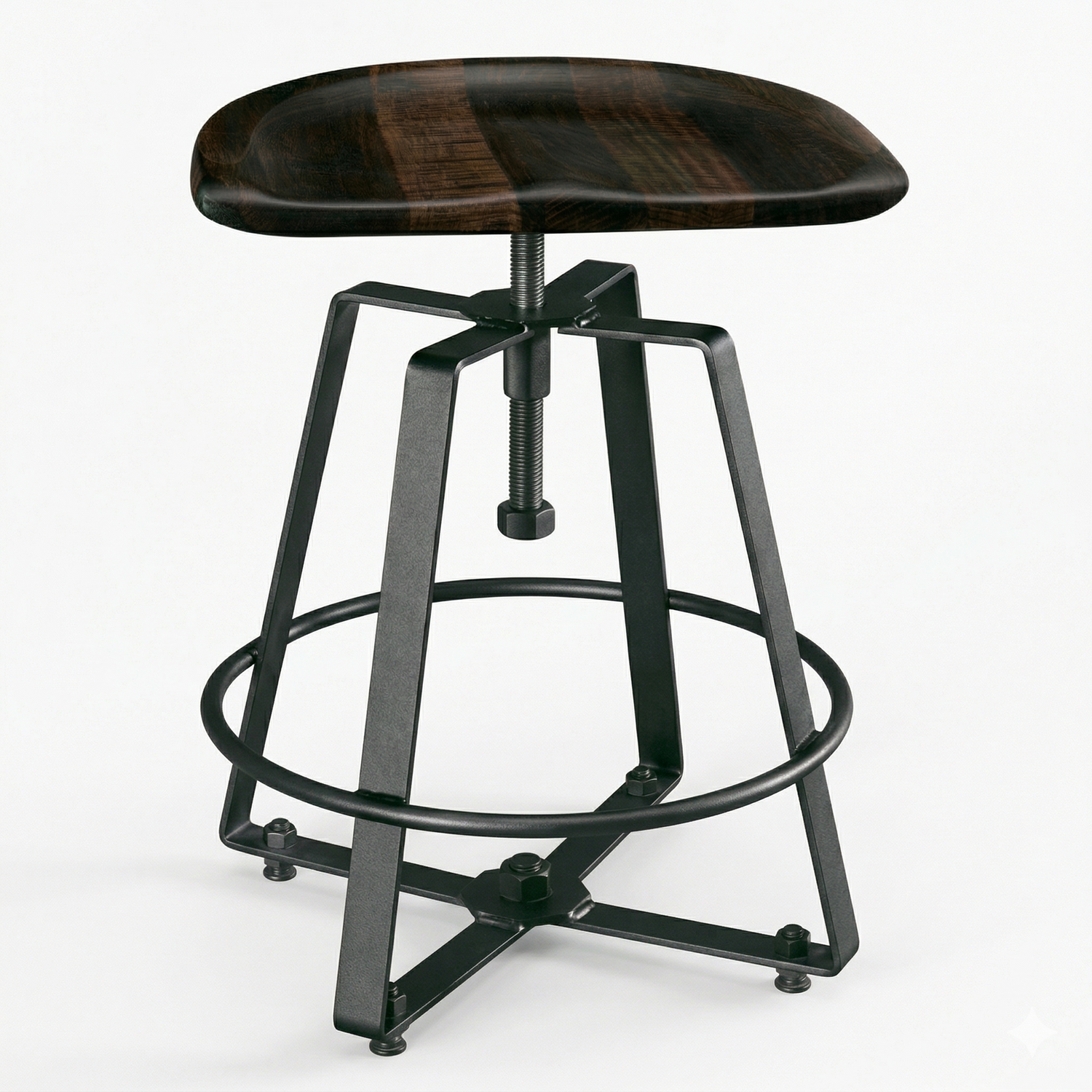 Hoosier Timbercraft Whitley Maple Backless Barstool