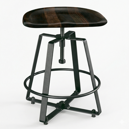 Hoosier Timbercraft Whitley Maple Backless Barstool