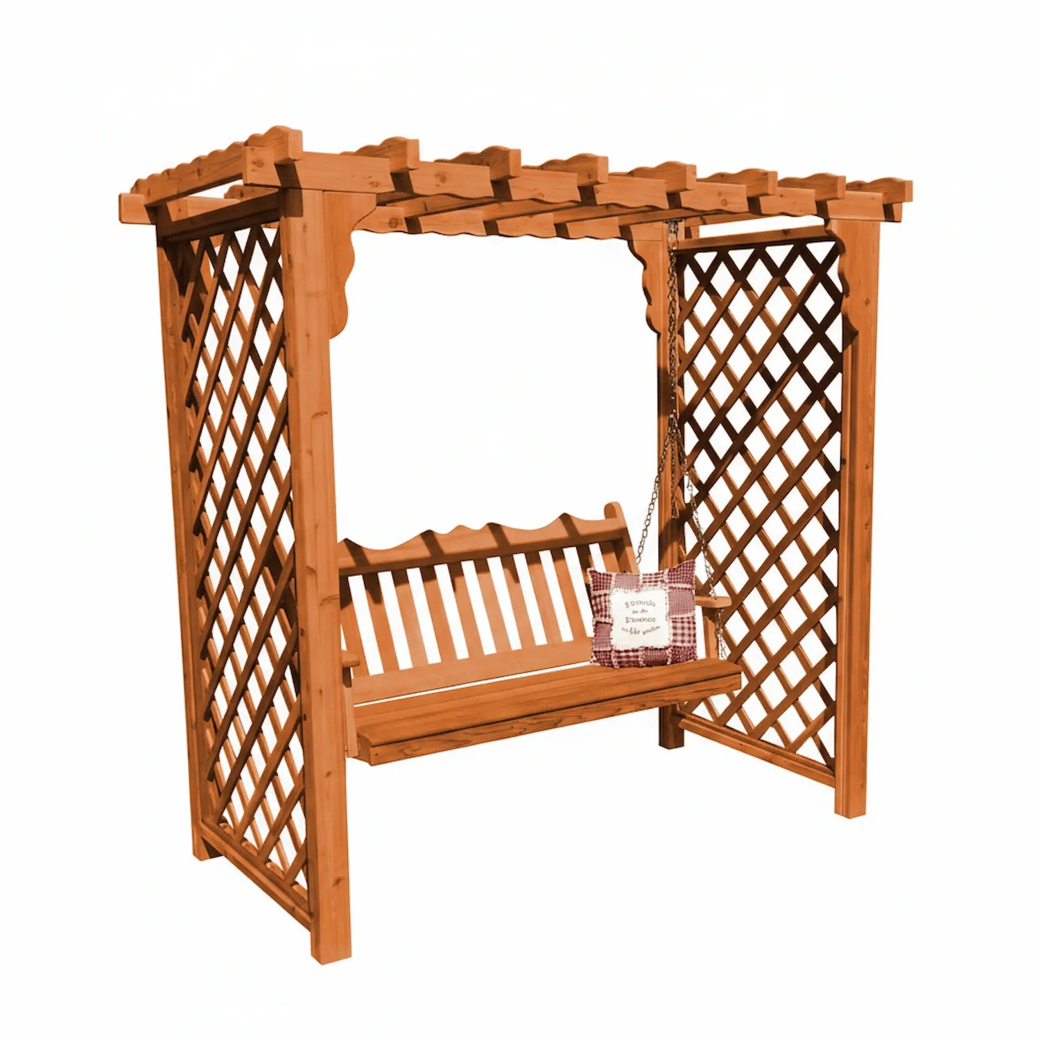 Heritage Lawncraft Manchester Cedar Garden Arbor with Swing
