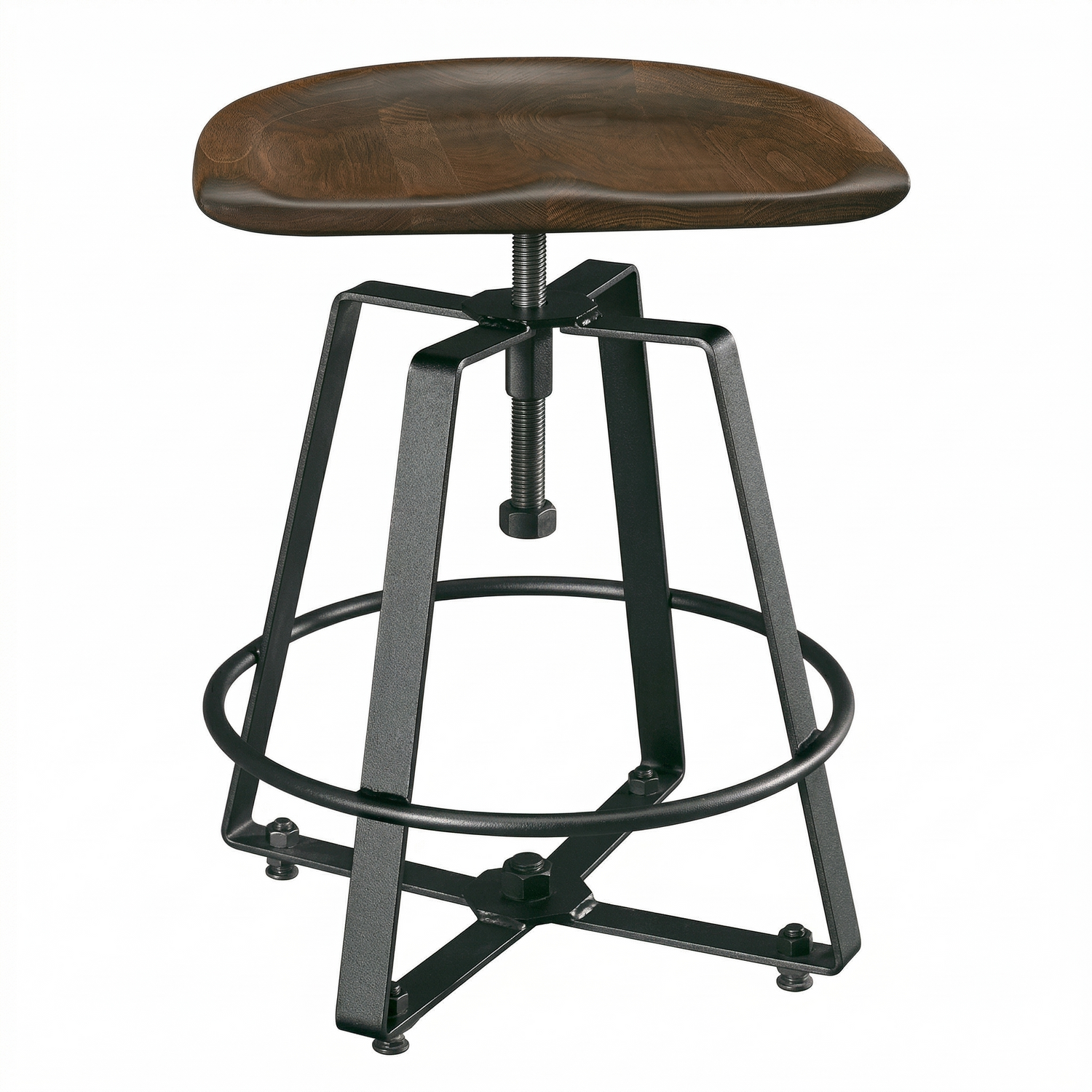 Hoosier Timbercraft Whitley Maple Backless Barstool