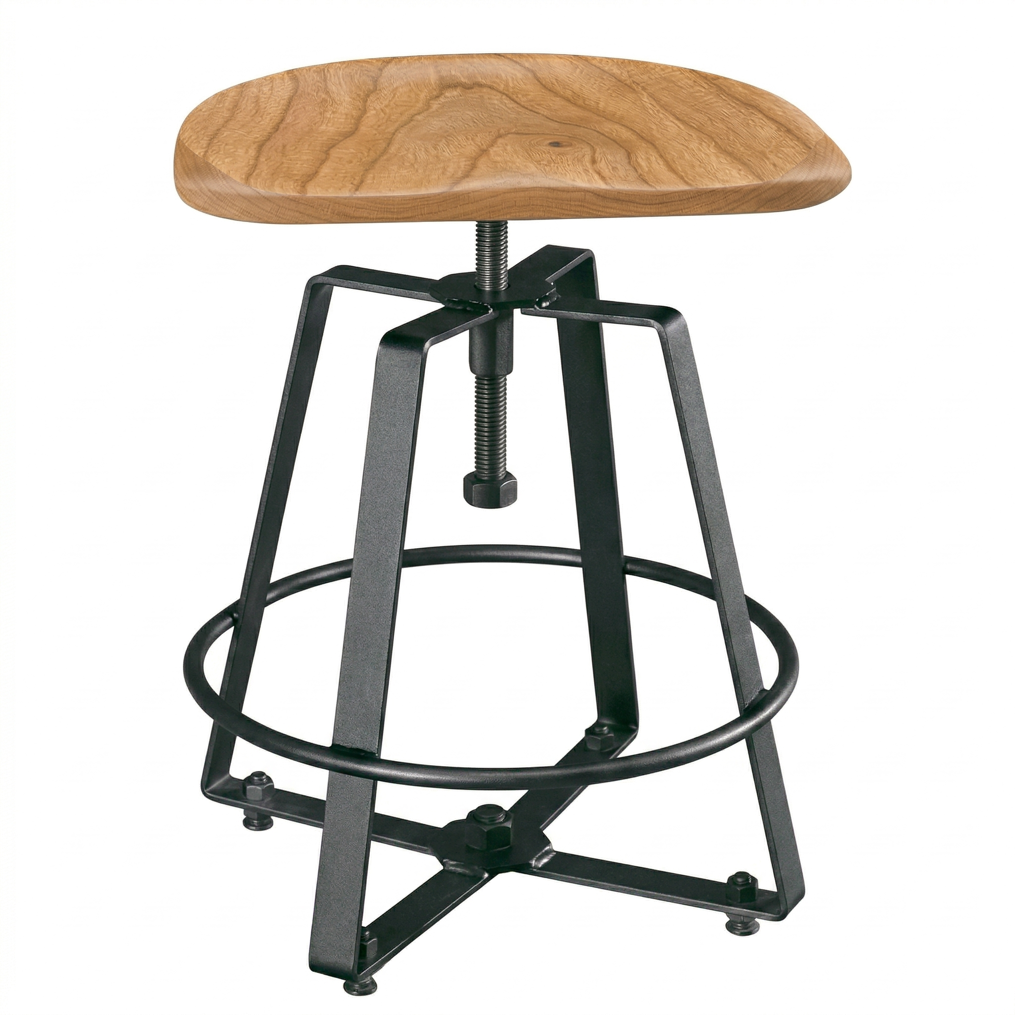 Hoosier Timbercraft Whitley Maple Backless Barstool