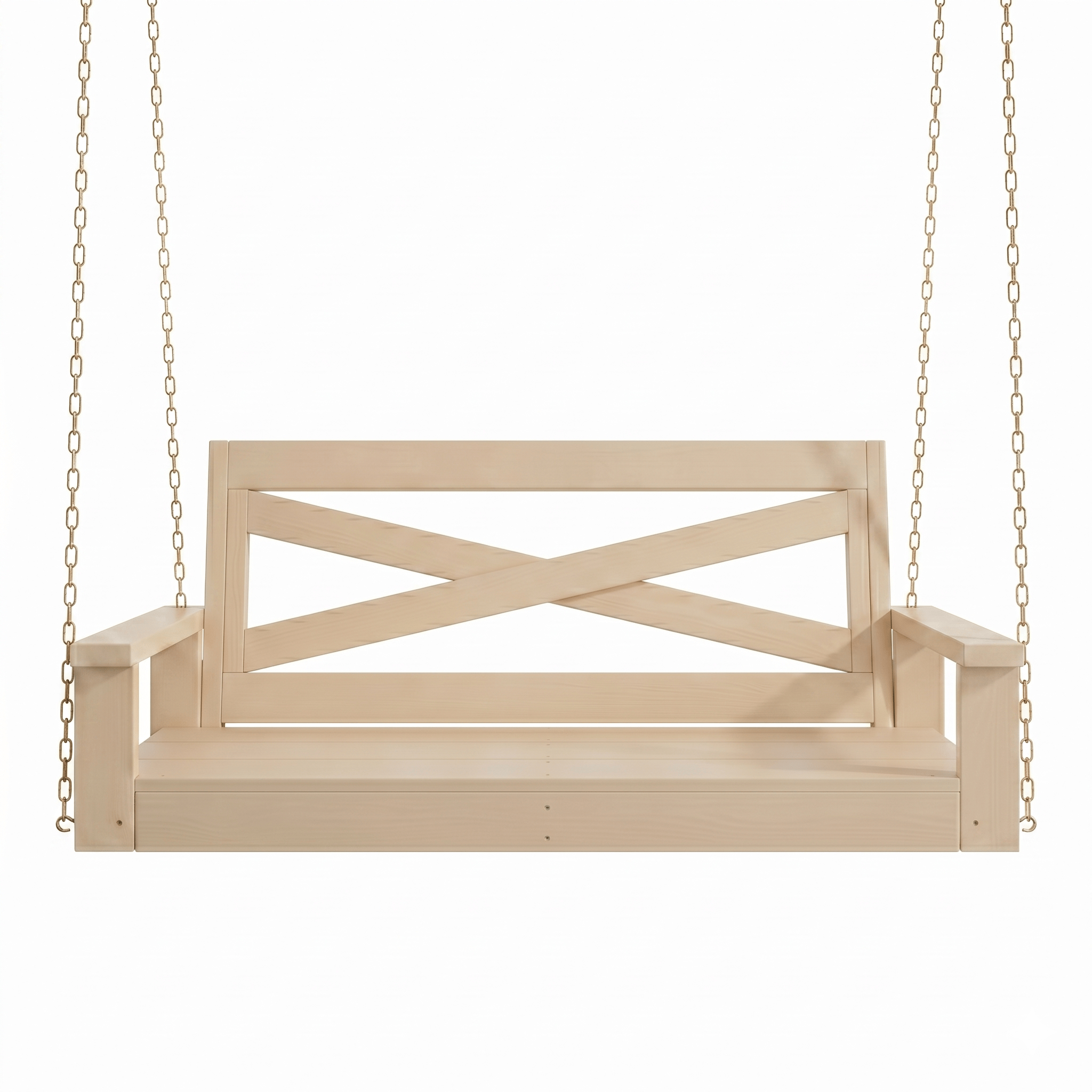 Porchgate Amish Heavy Duty 4-Foot Boardwalk Porch Swing - Relaxed Khaki
