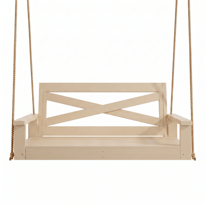 Porchgate Amish Heavy Duty 4-Foot Boardwalk Porch Swing - Relaxed Khaki