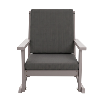 Amish Casual Deep Seated Rocking Chair with Cushion