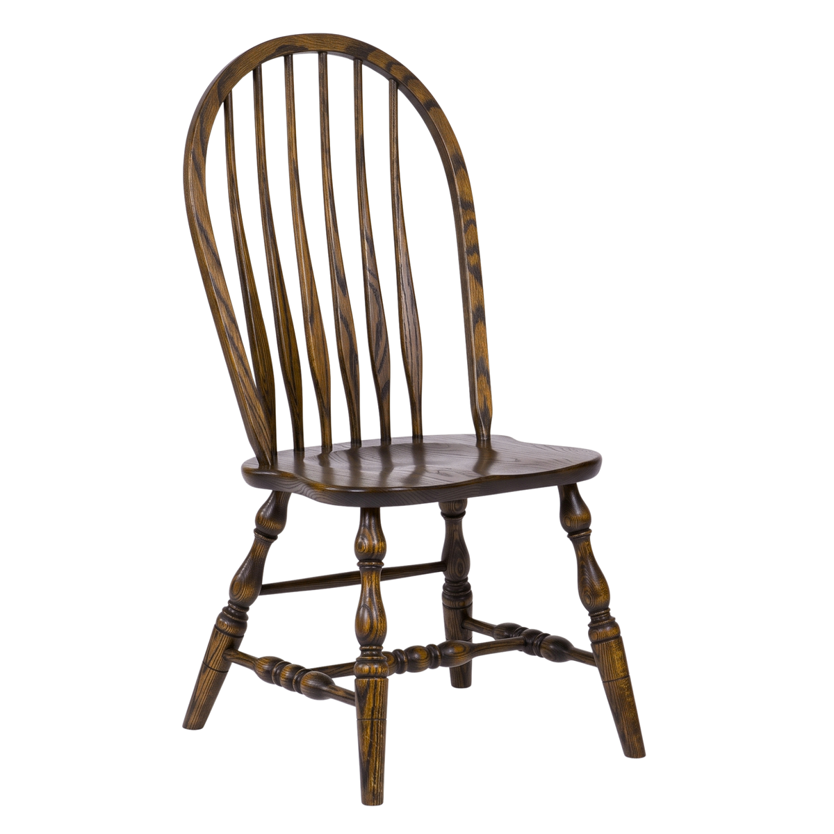 Hoosier Timbercraft Bent Bow Back Amish Oak Dining Chair