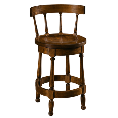 Hoosier Timbercraft Perry Maple Swivel Barstool with Easton Top