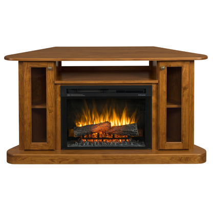 Hoosier Timbercraft Bayside Electric Corner Fireplace