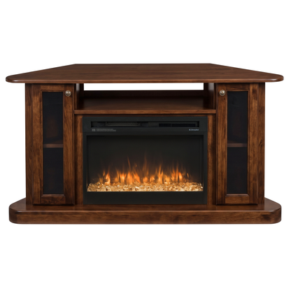Hoosier Timbercraft Bayside Electric Corner Fireplace