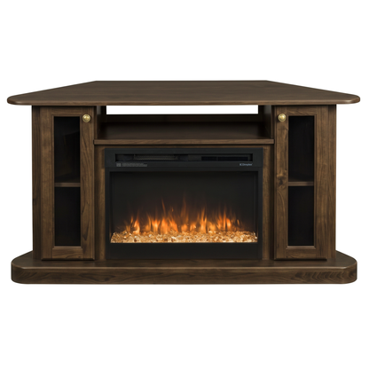 Hoosier Timbercraft Bayside Electric Corner Fireplace