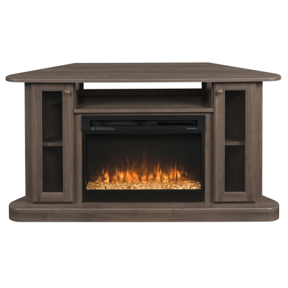 Hoosier Timbercraft Bayside Electric Corner Fireplace