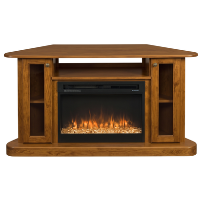 Hoosier Timbercraft Bayside Electric Corner Fireplace