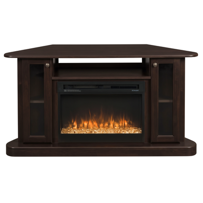 Hoosier Timbercraft Bayside Electric Corner Fireplace