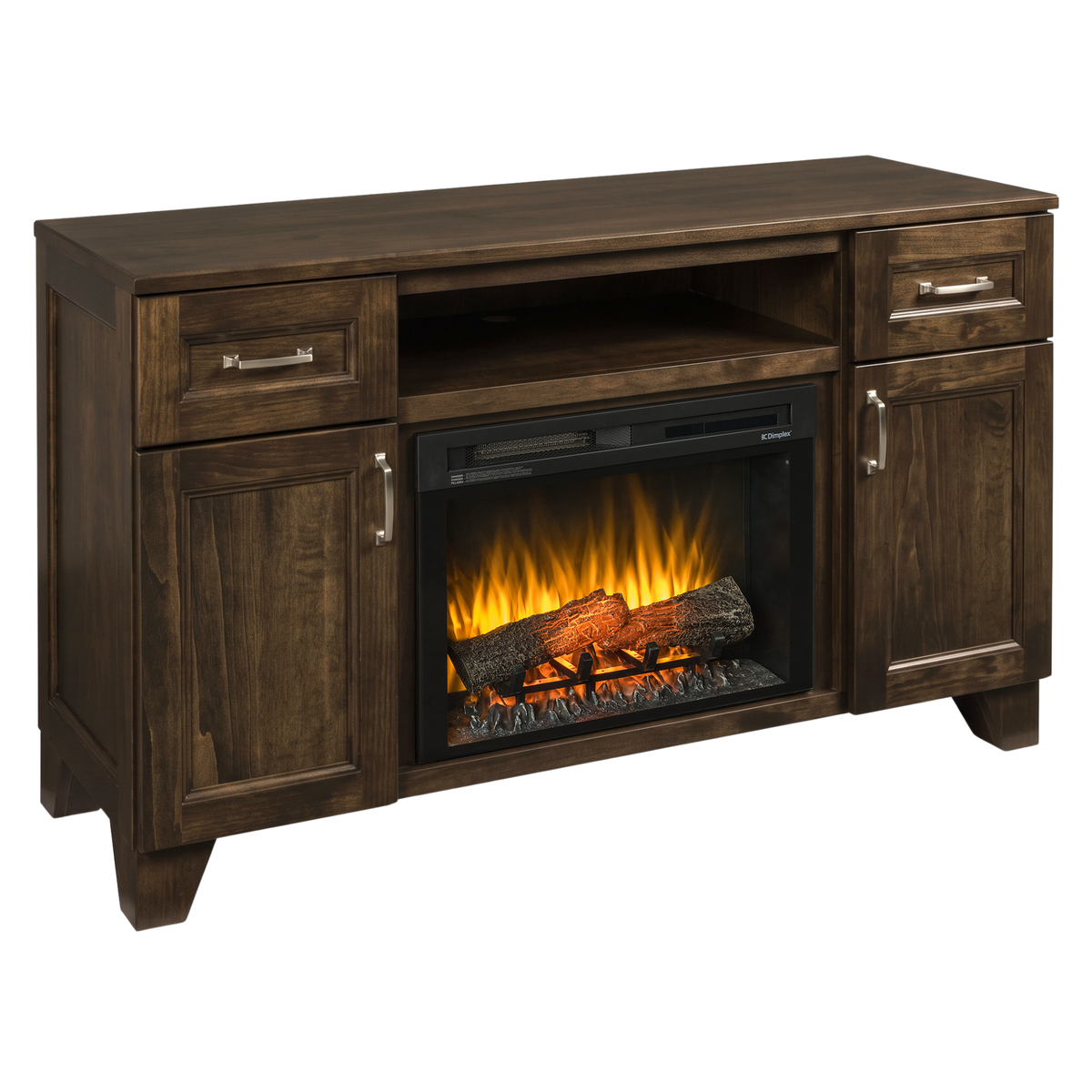 Hoosier Timbercraft Dalton Brown Maple Fireplace