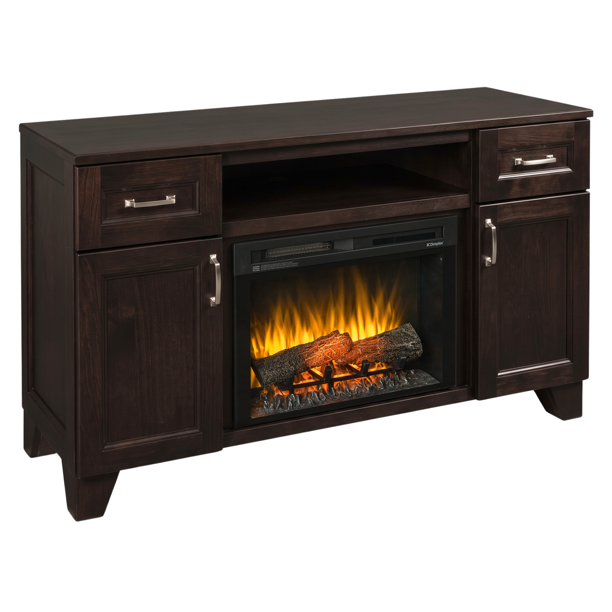Hoosier Timbercraft Dalton Brown Maple Fireplace