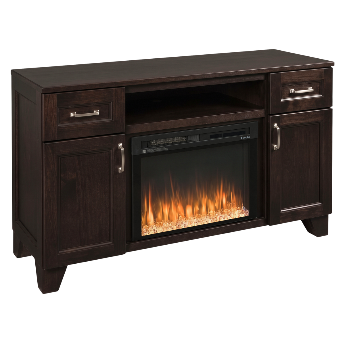 Hoosier Timbercraft Dalton Brown Maple Fireplace