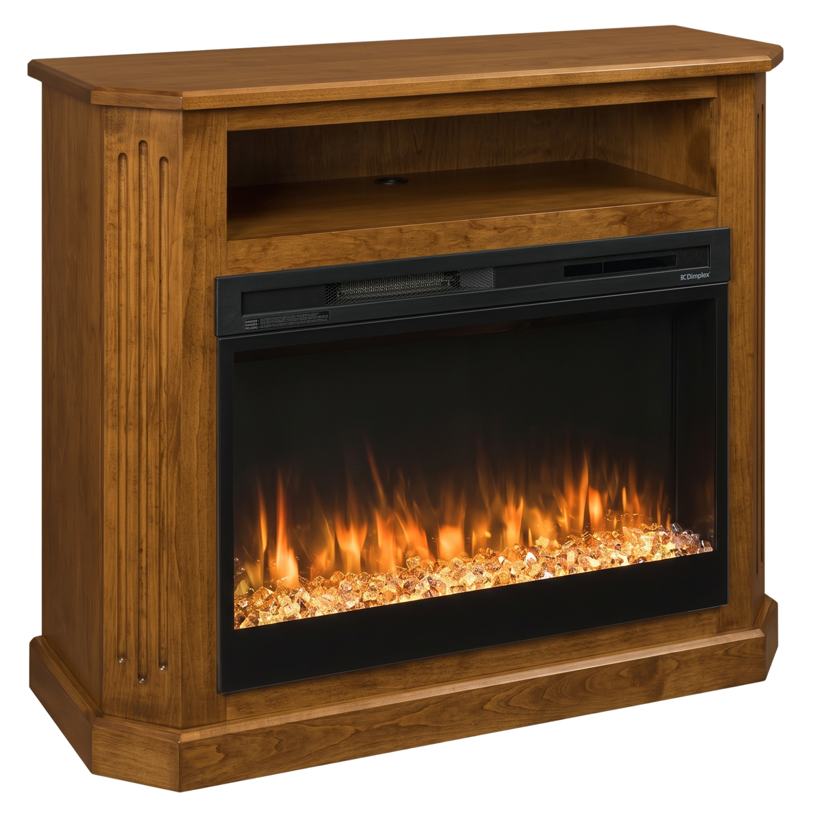 Hoosier Timbercraft Danbury Electric Brown Maple Fireplace