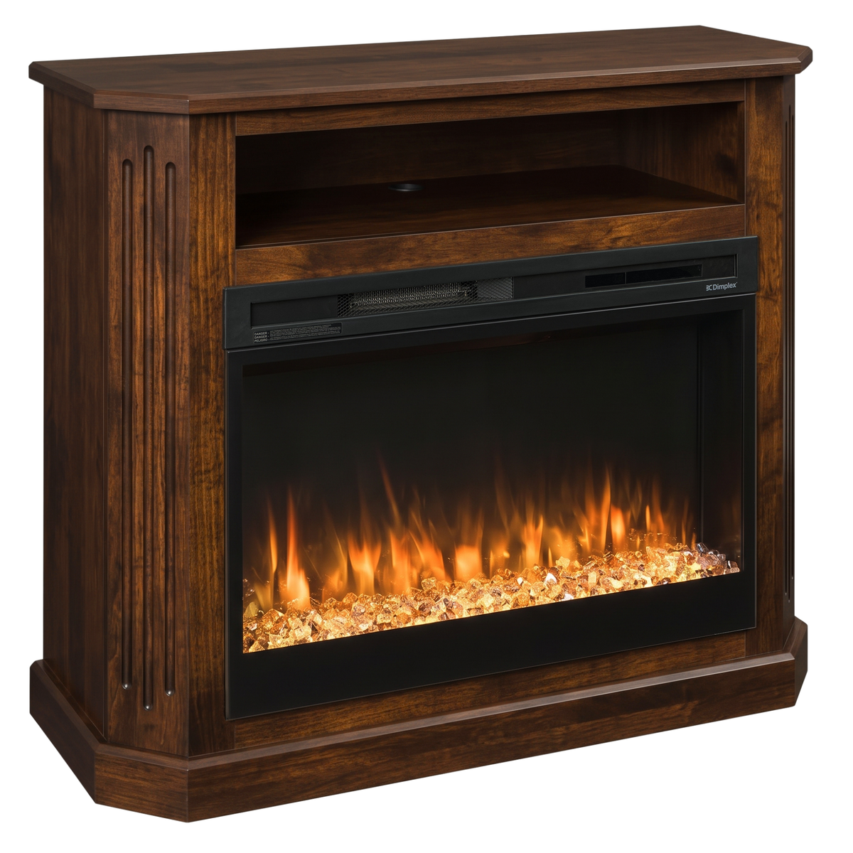 Hoosier Timbercraft Danbury Electric Brown Maple Fireplace