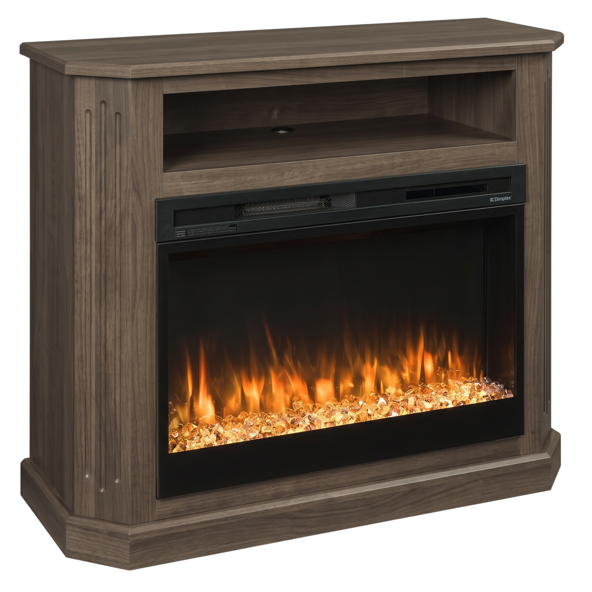 Hoosier Timbercraft Danbury Electric Brown Maple Fireplace