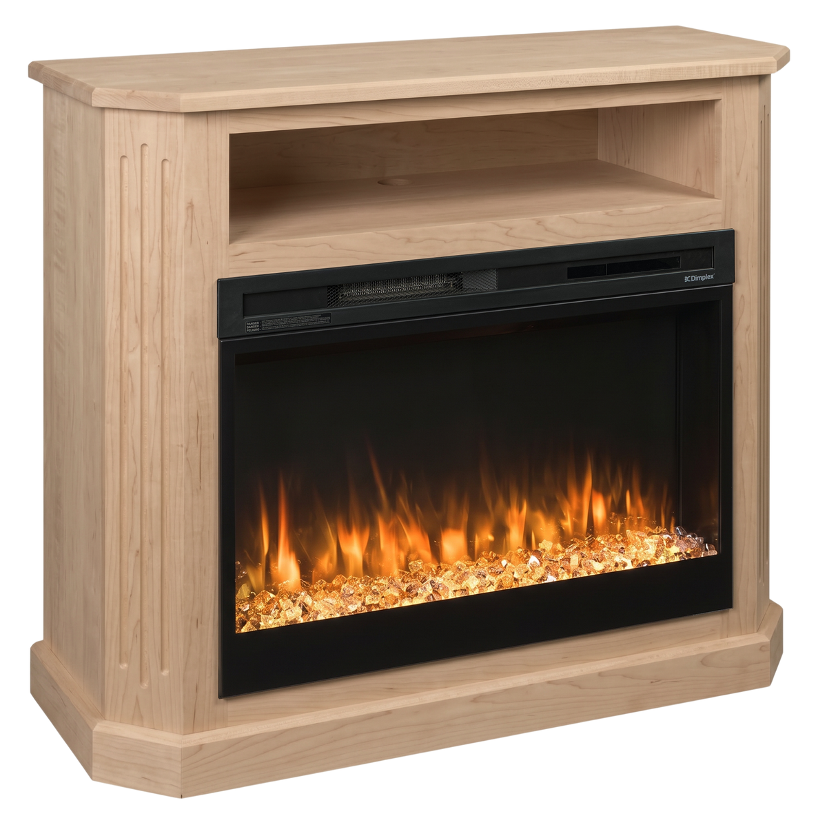 Hoosier Timbercraft Danbury Electric Brown Maple Fireplace