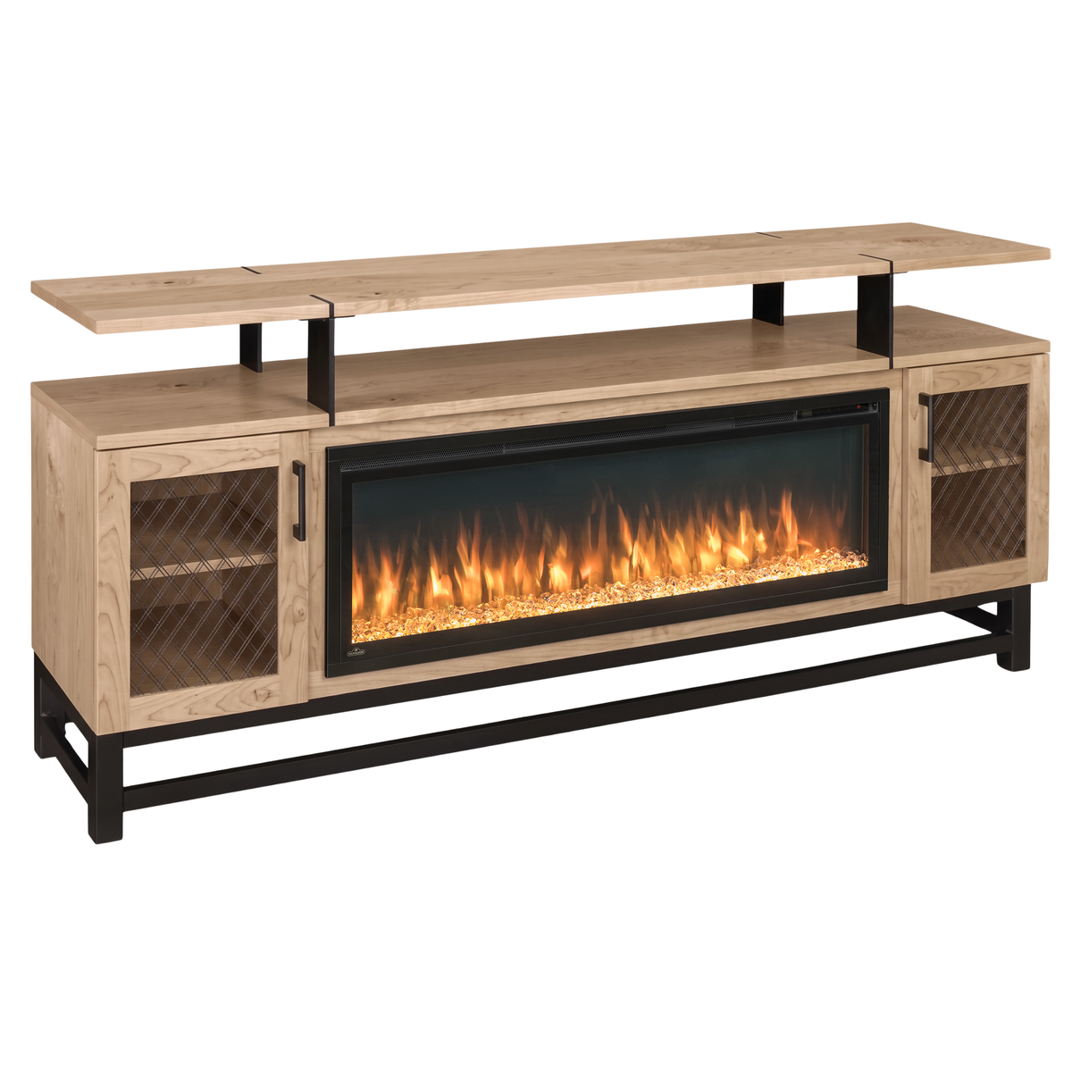 Hoosier Timbercraft Foundry Brown Maple Fireplace