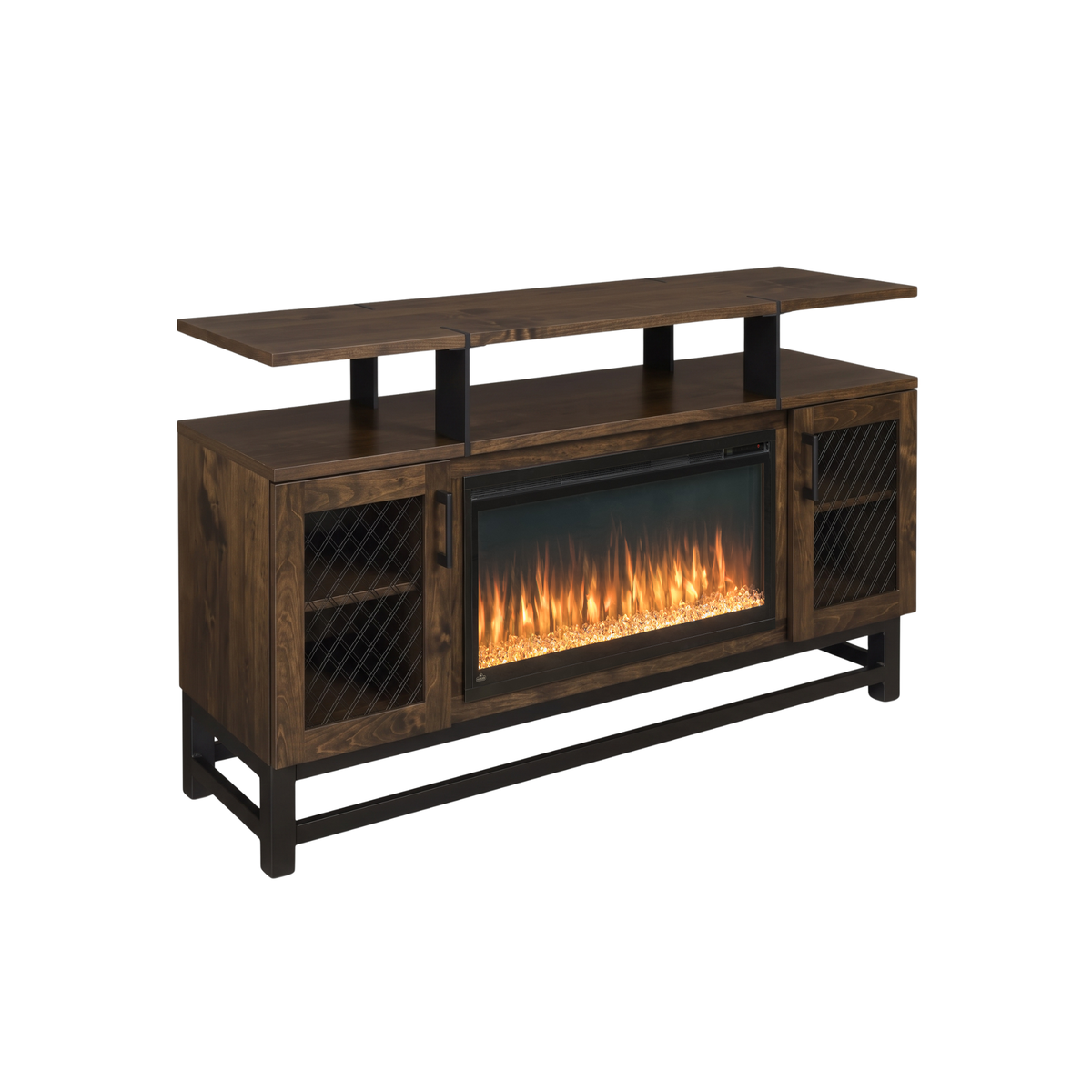 Hoosier Timbercraft Foundry Brown Maple Fireplace