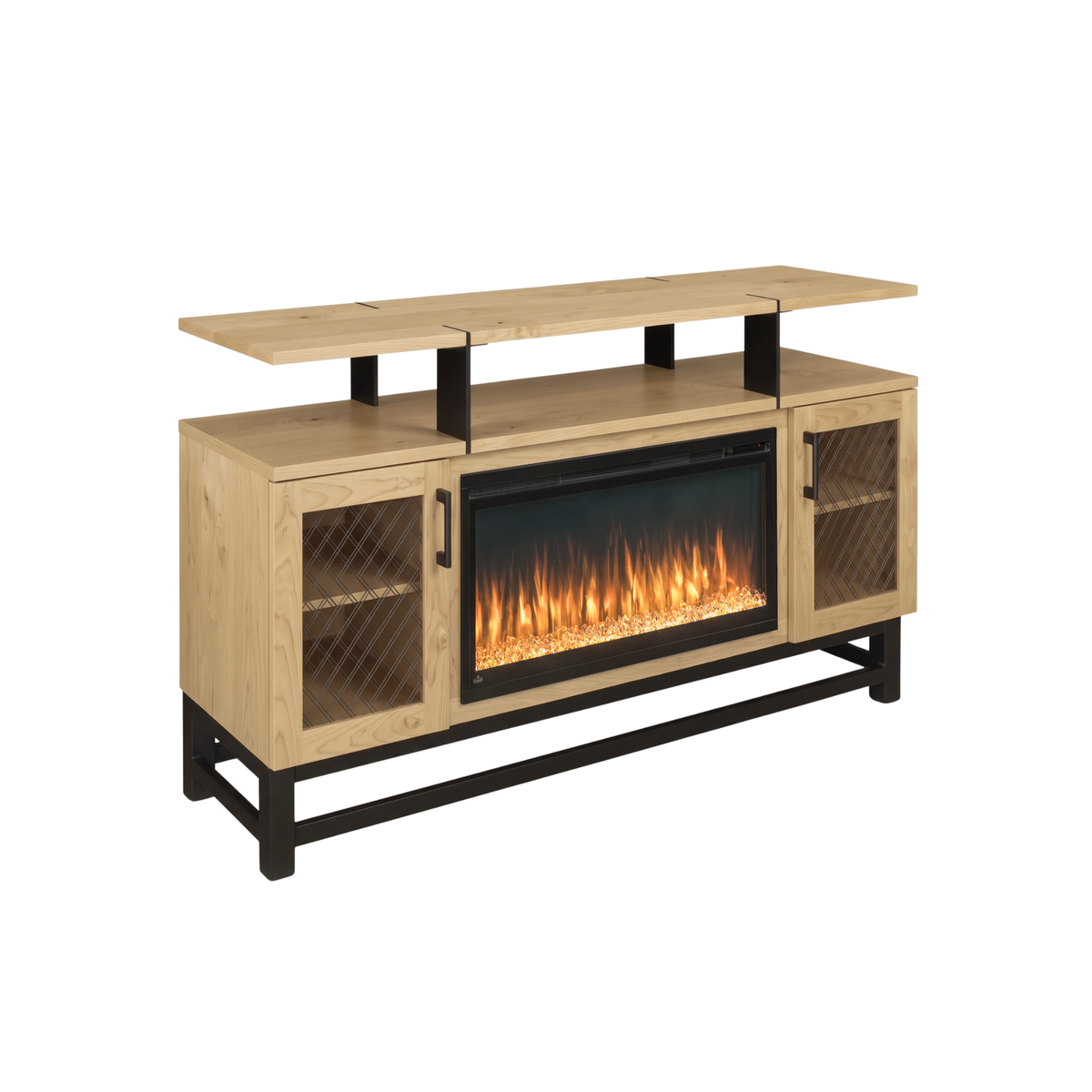 Hoosier Timbercraft Foundry Brown Maple Fireplace