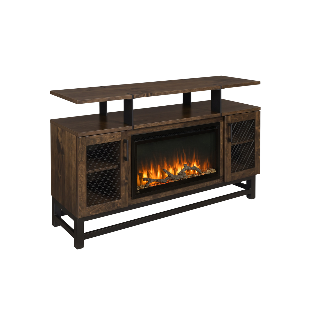 Hoosier Timbercraft Foundry Brown Maple Fireplace