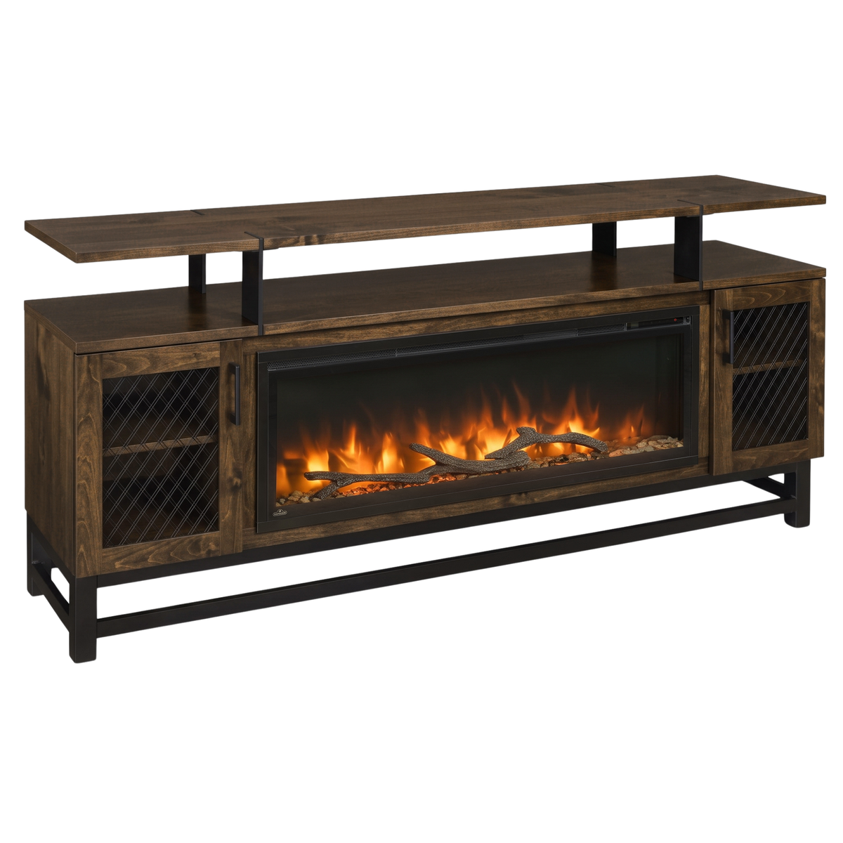 Hoosier Timbercraft Foundry Brown Maple Fireplace