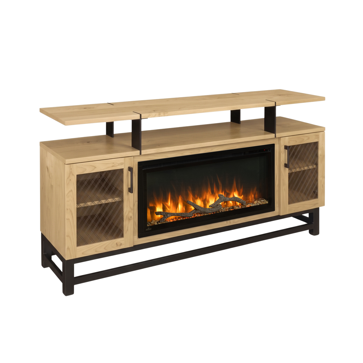 Hoosier Timbercraft Foundry Brown Maple Fireplace