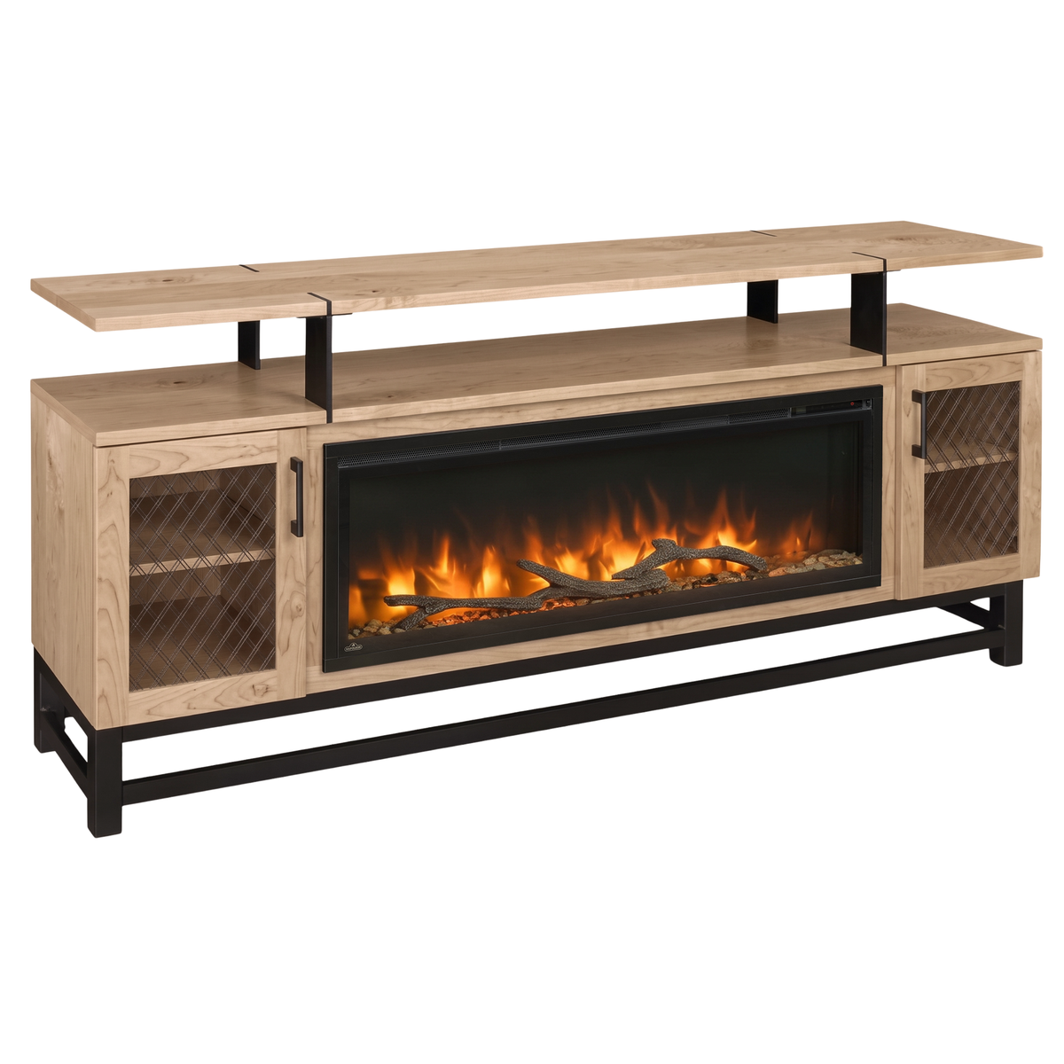 Hoosier Timbercraft Foundry Brown Maple Fireplace