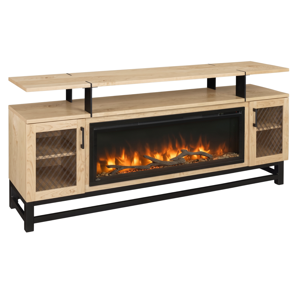 Hoosier Timbercraft Foundry Brown Maple Fireplace