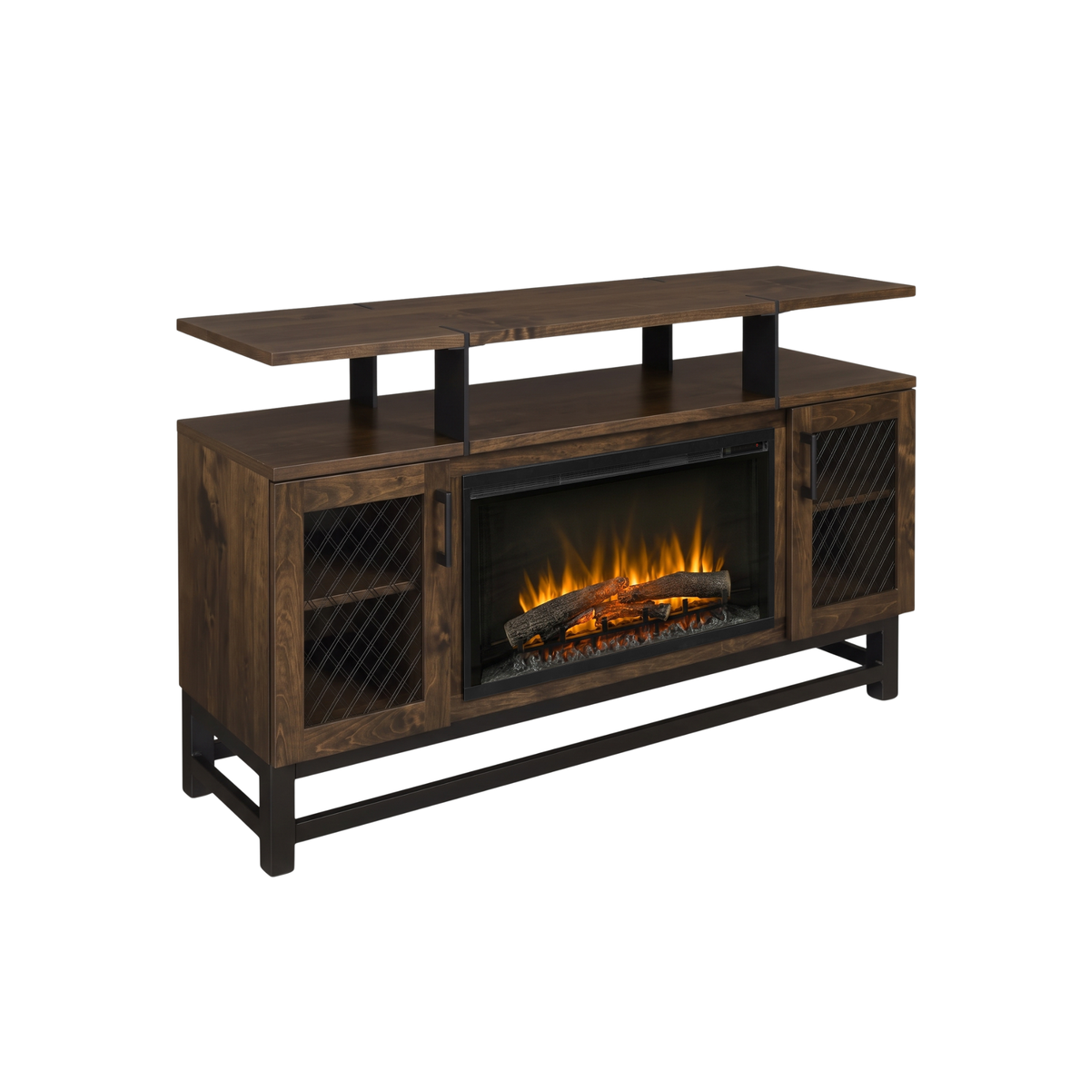 Hoosier Timbercraft Foundry Brown Maple Fireplace