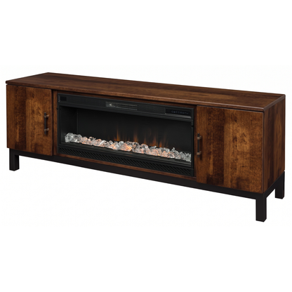 Hoosier Timbercraft Kinser Electric Fireplace TV Stand