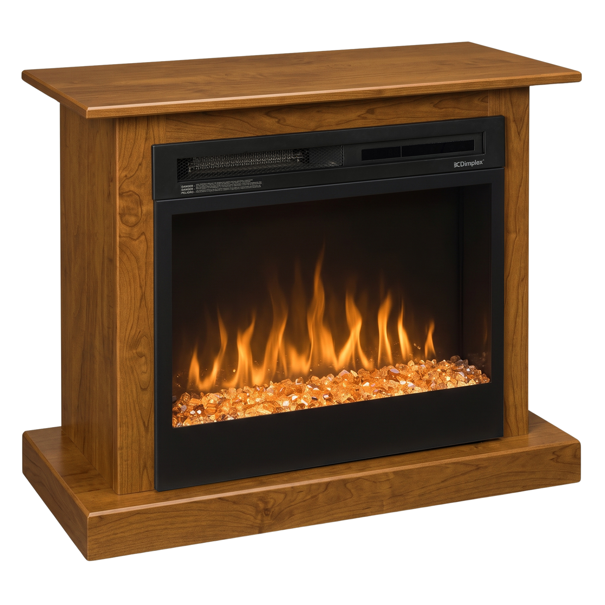 Hoosier Timbercraft Providence Electric Brown Maple Fireplace